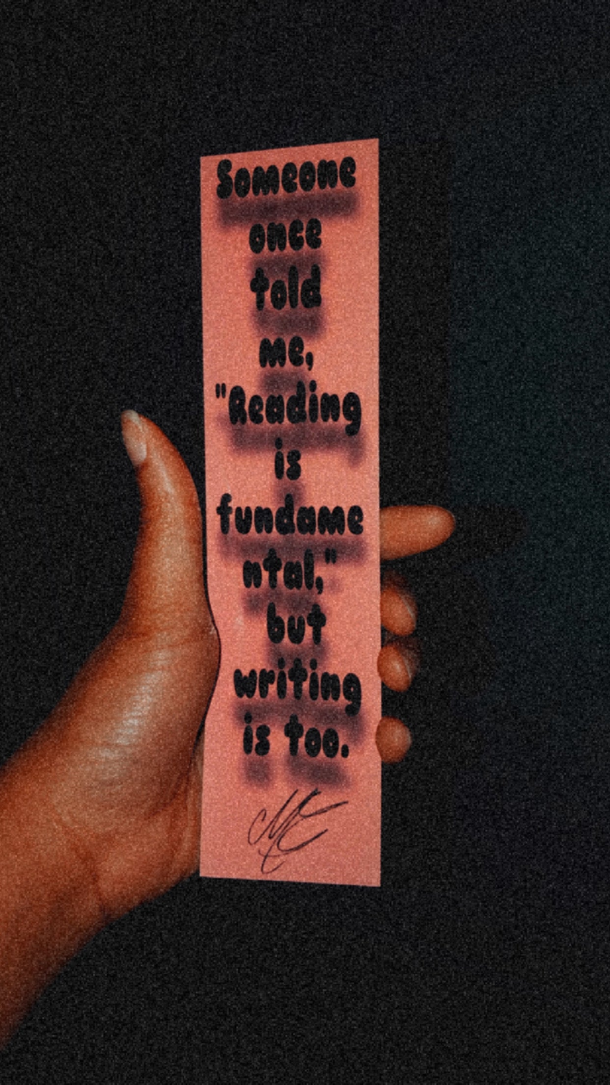 Autographed Bookmark